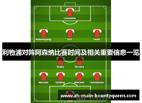 利物浦对阵阿森纳比赛时间及相关重要信息一览